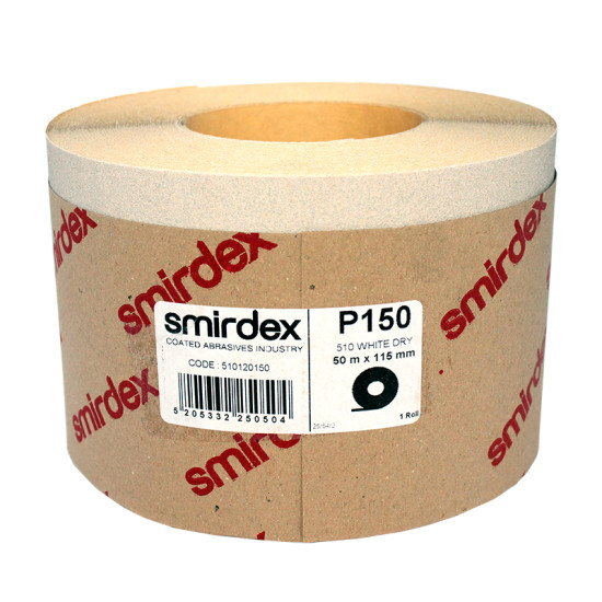 Наждачний папір Smirdex 510 White Line рулон білий 116ммх25м (50 м), Р=150 Наждачний папір Smirdex 510 White Line рулон білий 116ммх25м (50 м), Р=150