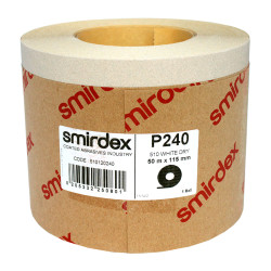Наждачний папір Smirdex 510 White Line рулон білий 116ммх25м (50 м), Р=240