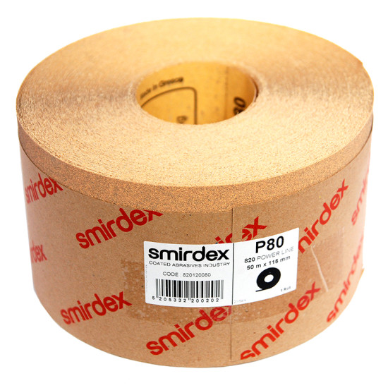 Наждачний папір Smirdex 820 Power Line у рулонах 116 мм х 25 м (50 м), Р=80 Наждачний папір Smirdex 820 Power Line у рулонах 116 мм х 25 м (50 м), Р=80